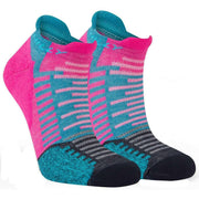 Hilly Active Socklets - Fluo Pink/Teal Green