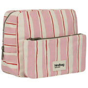 Hindbag Alix Extra Large Necessär - Rosa/Röda Stripes