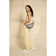Hindbag Andrea Half Moon Bag - Leopard Off White