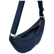 Hindbag Andrea Half Moon Bag - Sammet Marinblå