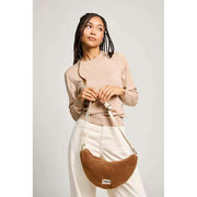 Hindbag Andrea Teddy Half Moon Bag - Brun