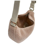 Hindbag Andrea Teddy Half Moon Bag - Puderrosa