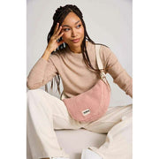 Hindbag Andrea Teddy Half Moon Bag - Puderrosa