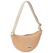 Hindbag Andrea Woven Half Moon Bag - Korallröd
