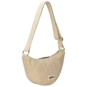 Hindbag Andrea Woven Half Moon Bag - Nude Beige