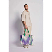 Hindbag Claude Tote Bag - Grön/Parma Stripes