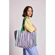 Hindbag Claude Tote Bag - Grön/Parma Stripes