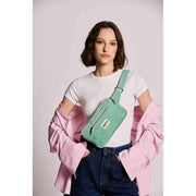 Hindbag Harry Rectangle Bum Bag - Gröna ränder