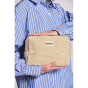 Hindbag Leon Woven Necessär - Nude Beige