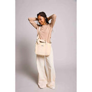 Hindbag Louise Square Crossbody Bag - Velvet Beige