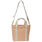 Hindbag Louise Square Woven Crossbody Bag - Korallrosa