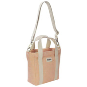 Hindbag Louise Square Woven Crossbody Bag - Korallrosa