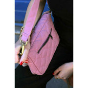 Hindbag Margault Quiltad axelväska - Blush Pink