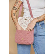 Hindbag Margault Quiltad axelväska - Blush Pink