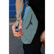Hindbag Margault Quiltad axelväska - Sage Green