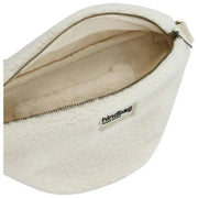 Hindbag Sasha Large Teddy Bum Bag - Arctic White