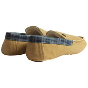 Hunter Moccasin Tartan Collar Toffel - Naturlig Beige