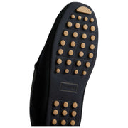 Hunter Moccasin Tartan Collar Toffel - Marinblå