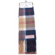 Ingles Buchan Bannockbane lammullshalsduk - Beige/Blå/Vit
