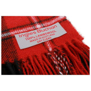 Ingles Buchan Cunningham Scarf i lammull - Röd/Svart/Vit