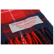 Ingles Buchan Hamilton lammullssjal - Röd/Blå/Vit