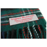 Ingles Buchan Scott Grön lammullshalsduk - Grön/Blå/Vit