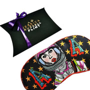 Jessica Russell Flint A for Astronaut Silk Eye Mask - Svart/Röd