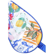 Jessica Russell Flint Amalfi Silk Eye Mask - Blå/Vit/Gul