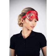 Jessica Russell Flint Aries Silk Eye Mask - Röd/Vit
