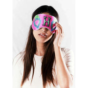 Jessica Russell Flint H for Heart Silk Eye Mask - Rosa/Blå/Grön