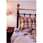 Jessica Russell Flint Little Leopards Sidenkuddfodral - Vit/Brun
