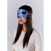 Jessica Russell Flint O for Ostrich Silk Eye Mask - Blå/Rosa/Svart