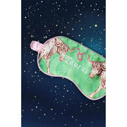 Jessica Russell Flint Taurus Silk Eye Mask - Grön/Beige