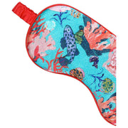 Jessica Russell Flint Underwater Coral Silk Eye Mask - Blå/Rosa