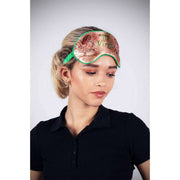 Jessica Russell Flint Virgo Silk Eye Mask - Beige/Grön