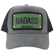 John Hatter Badass Rubber Trucker Hat - Grå/Svart/Grön