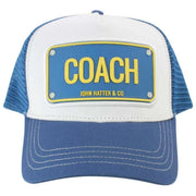John Hatter Coach Gummi Trucker Hat - Blå/Vit