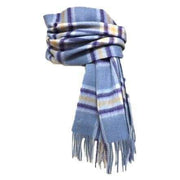 Knightsbridge Neckwear Checked Pure Wool Scarf - Blue/Gold