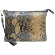 Lappella Yasmin Crossbody Clutch Bag - Brown Snake