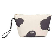 Lefrik Zoid S Printed Cow Toiletry Bag - Cream/Grey