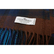 Locharron of Scotland Borders Buchanan lammullsfilt - blå