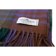 Locharron of Scotland Borders Isle of Skye lammullsfilt - lila/grön
