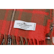 Locarron of Scotland Borders Macgregor Clan Weathered Lammullsfilt - Röd