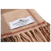 Locharron of Scotland Borders Saskatchewan lammullsfilt - beige/brun/grön