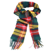 Locharron of Scotland Bowhill Buchanan Modern Lambswool Tartan Scarf - Yellow/Green/Red/White