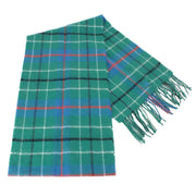 Locharron of Scotland Bowhill Duncan Ancient Lambswool Tartan Scarf - Green/Blue