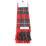 Locharron of Scotland Bowhill Macgregor Clan Modern Lambswool Tartan Scarf - Red/Green/White