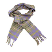 Locharron of Scotland Bowhill Taylor Ancient Lambswool Tartan Scarf - Olive Green/Blue/Pink