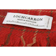 Locharron of Scotland Brock Caledonia Ruby Luxury Scarf - Röd/Navy
