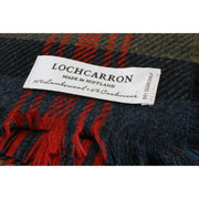Locarron of Scotland Brock Logan Modern Luxury Scarf - Marinblå/Olivgrön/Röd